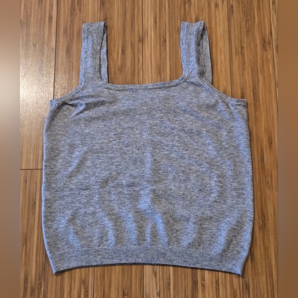 NWOT Time and Tru Heather Gray Knit Sweater Tank